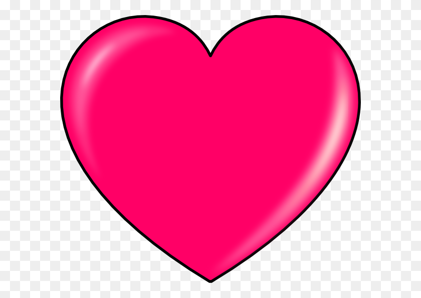 600x534 Secretlondon Pink Heart Clipart - Corazón De Dibujos Animados Png