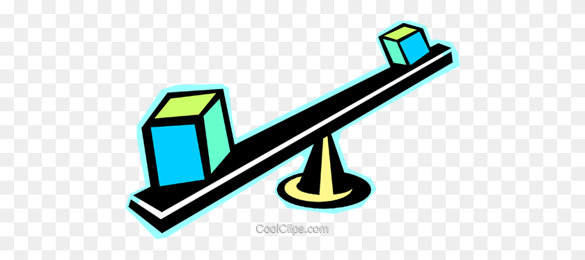 480x314 See Saw Royalty Free Vector Clip Art Illustration - Equilibrium Clipart