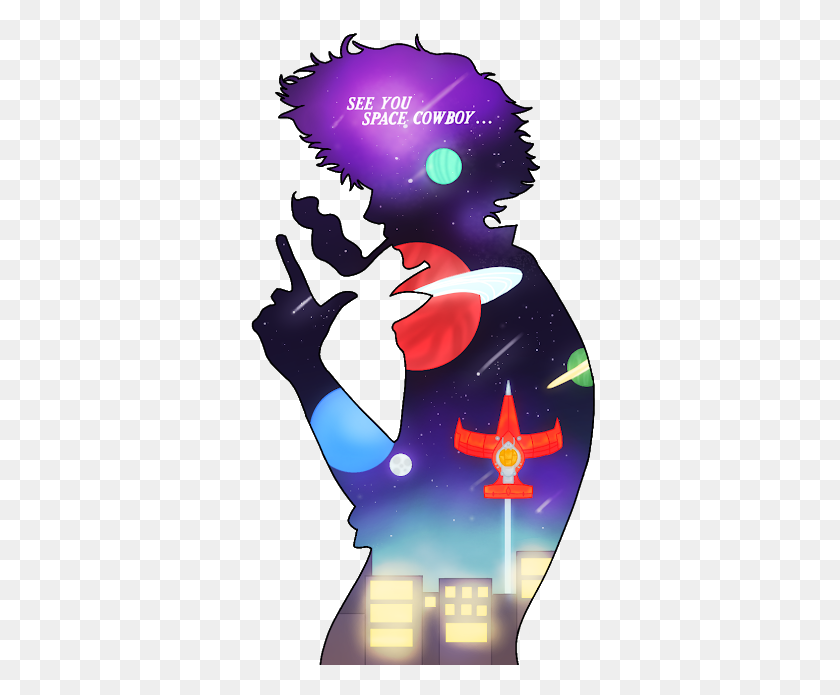 357x635 See You Space Cowboy - Spike Spiegel PNG