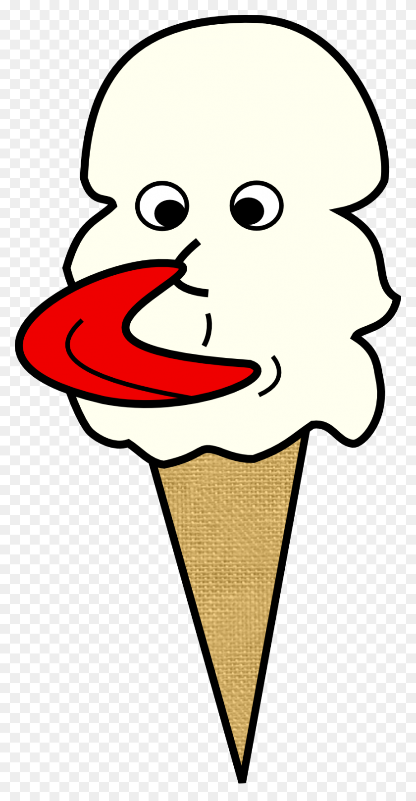 863x1724 Self Licking Ice Cream Cone - Read To Self Clipart