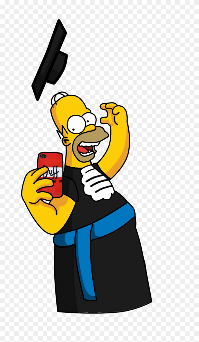 800x1422 Selfie Clipart Graduation - Grad Clipart