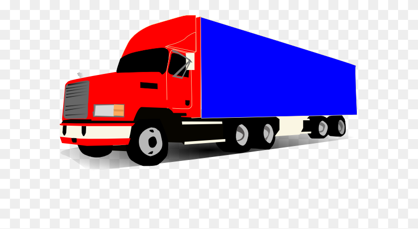 600x401 Semi Truck Clip Art Co Image - Construction Vehicles Clipart