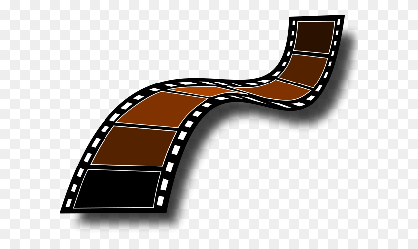 600x441 Sepia Film Strip Png Clip Arts For Web - Film Reel PNG