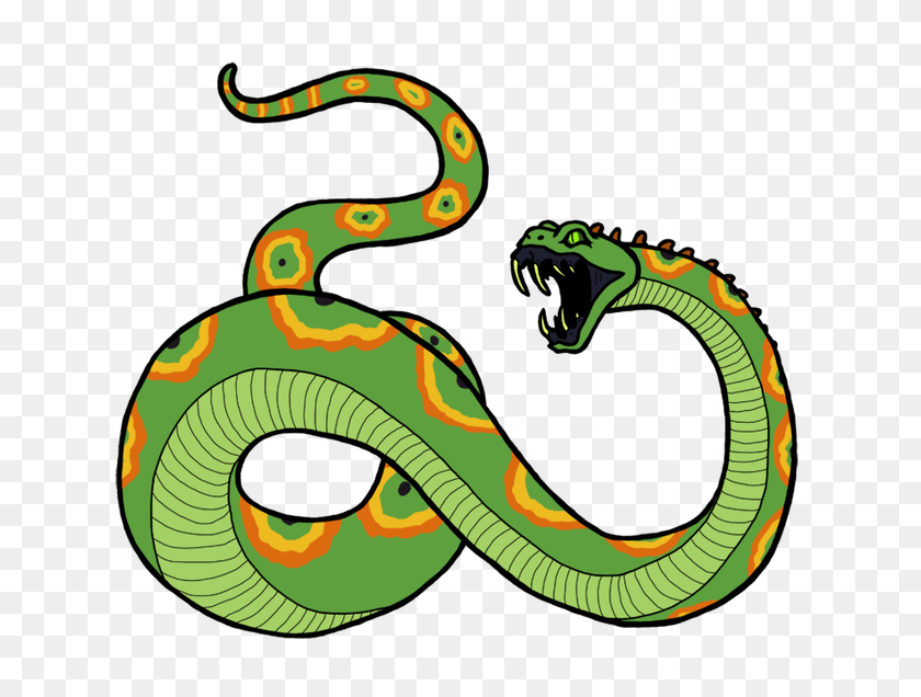 640x576 Serpent Clipart S Shaped Snake - Serpent Clipart