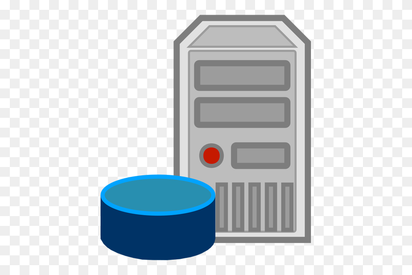 429x500 Server Database Icon Vector Image - Database Clipart