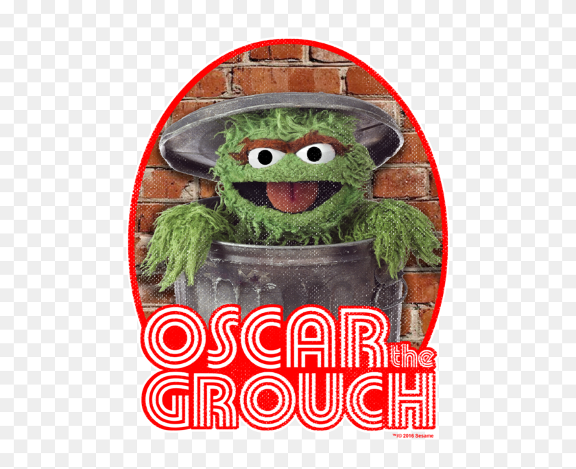 600x623 Camiseta Sesame Street Oscar Iron On Youth - Oscar The Grouch Png