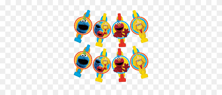 287x300 Sesame Street Party Blowers Just For Kids - Sesame Street PNG