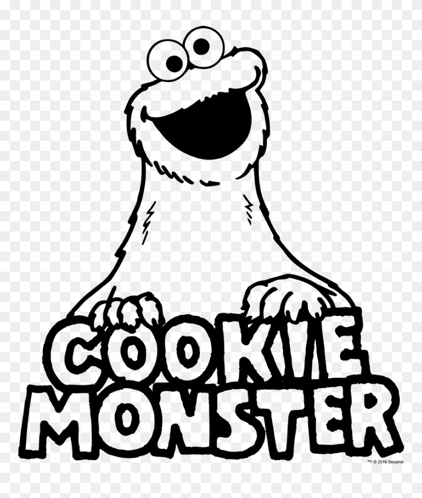 850x1014 Sesame Street Vintage Cookie Monster Kid's T Shirt - Sesame Street Cookie Monster Clipart