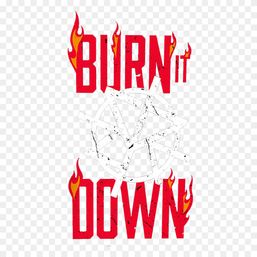894x894 Seth Rollins 'burn It Down' Tee Logo Png - Seth Rollins Logo PNG
