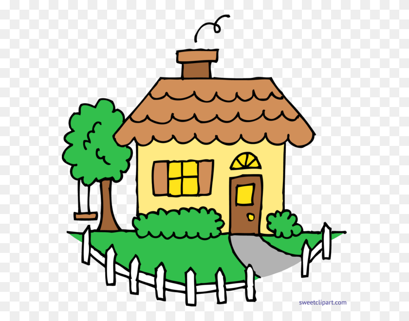 585x600 Setting Clipart New Home - Cabin Clipart