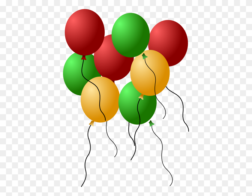 420x592 Seven Balloons Clip Art - Water Balloon Fight Clipart