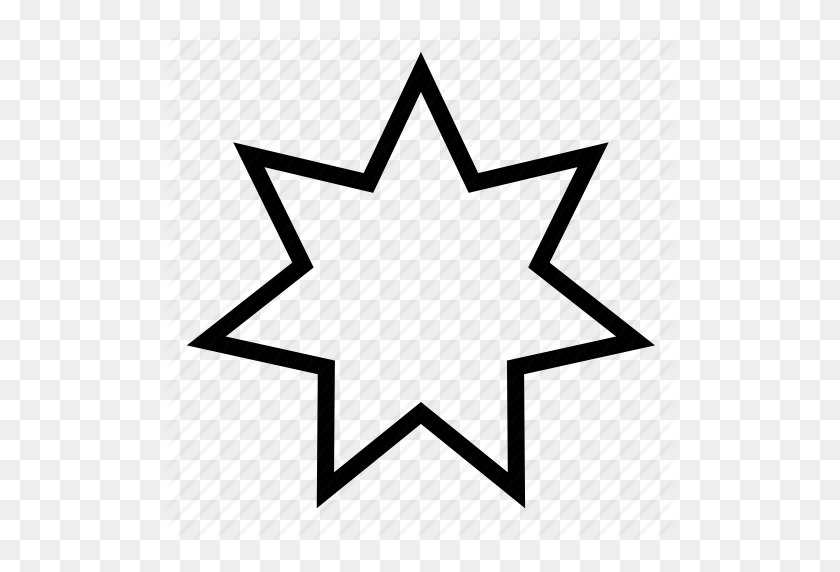 512x512 Семерка, Форма, Значок Звезды - Форма Звезды Png