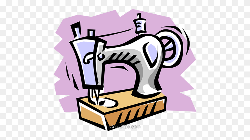 480x410 Sewing Machine Royalty Free Vector Clip Art Illustration - Sewing Machine Clipart