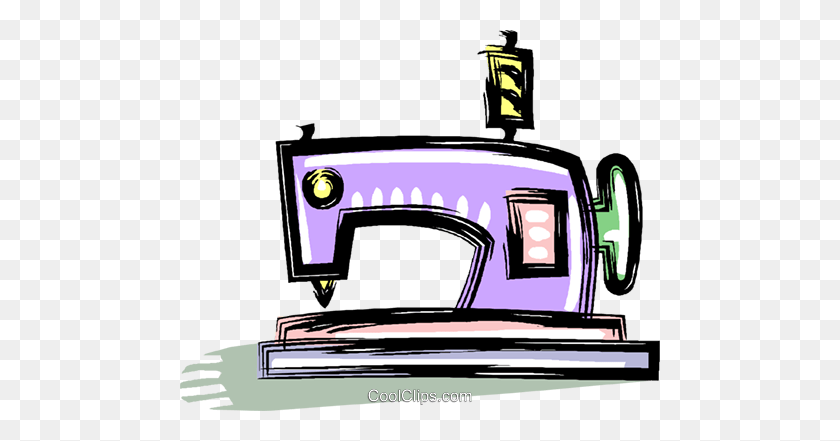 480x381 Sewing Machine Royalty Free Vector Clip Art Illustration - Sewing Machine Clipart