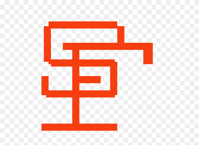 610x550 Sf Giants Béisbol Logotipo De Pixel Art Maker - Sf Giants Logotipo Png