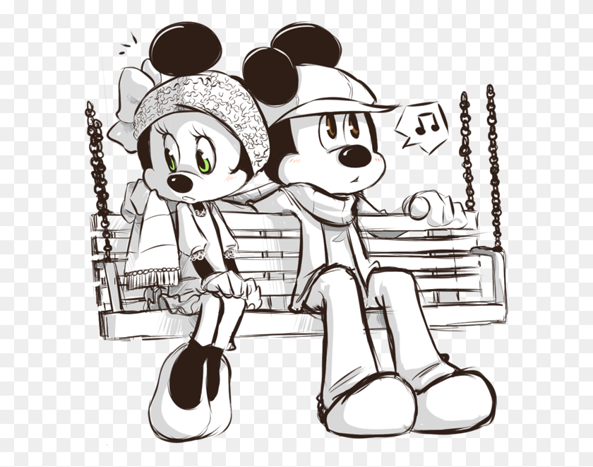 600x601 Sgblogosfera De Mickey Y Minnie Ilustración - Cabeza De Minnie Png