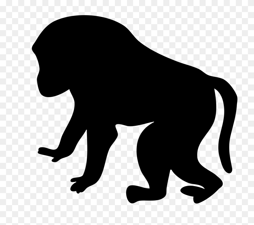 2400x2113 Shadows Clipart Gorilla - Gorilla Clipart PNG