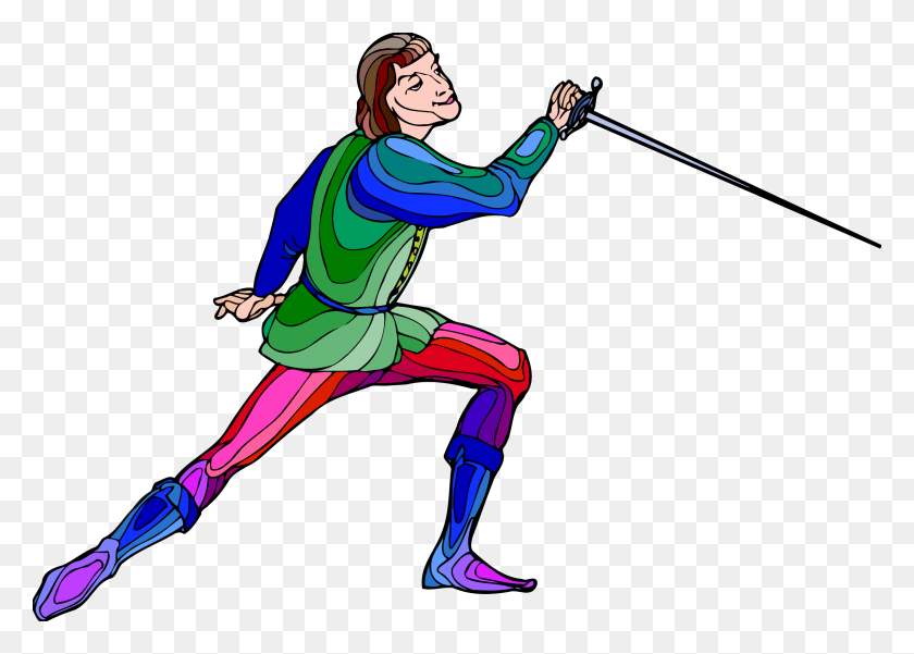 2400x1666 Shakespeare Fencing Character Vector Clipart Image - Shakespeare Clipart