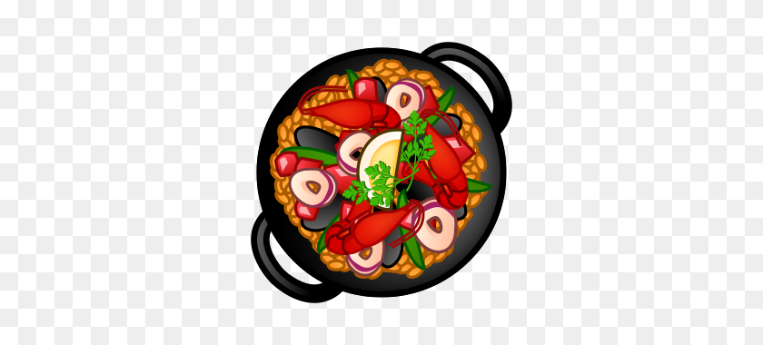 320x320 Shallow Pan Of Food - Food Emoji PNG