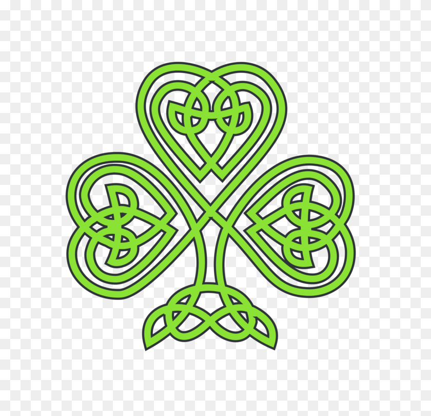 750x750 Shamrock Celtic Knot Celts Celtic Art Saint Patrick's Day Free - Celtic Heart Clipart