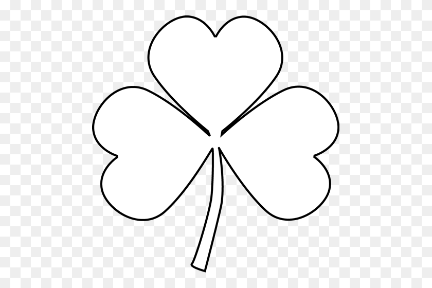 481x500 Shamrock Heart Cliparts - 4 Leaf Clover Clipart Black And White