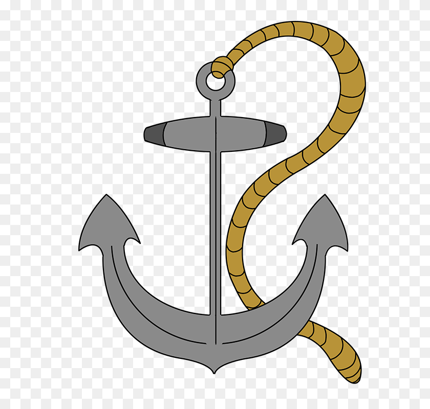 680x740 Shank Anchor Clipart, Explore Pictures - Anchor With Rope Clipart