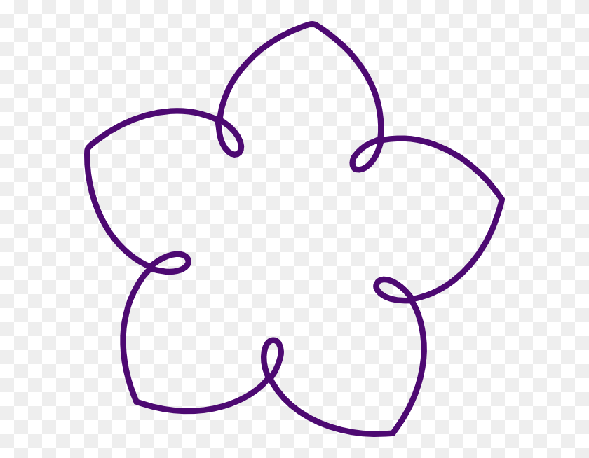 600x594 Shape Clipart Free Download Clip Art - Purple Flower Clipart