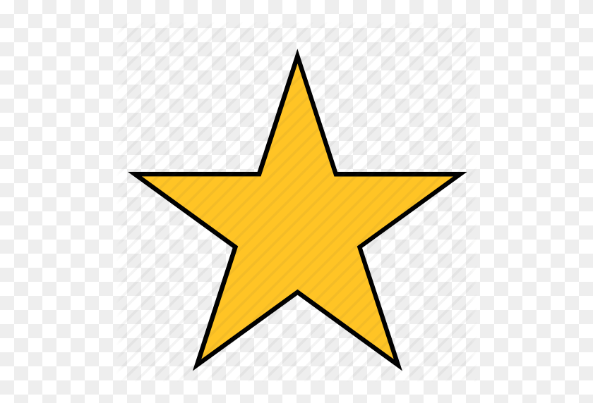512x512 Forma, Estrella, Icono Amarillo - Forma De Estrella Png