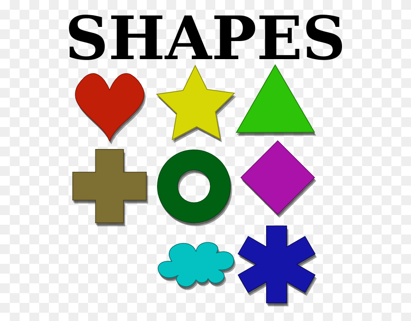 558x597 Shapes Clip Art - Word Clipart Free