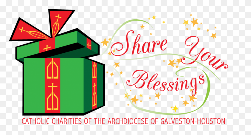 1024x516 Share Your Blessings Catholic Charities' Christmas Gift Giving - Gift Basket Clip Art