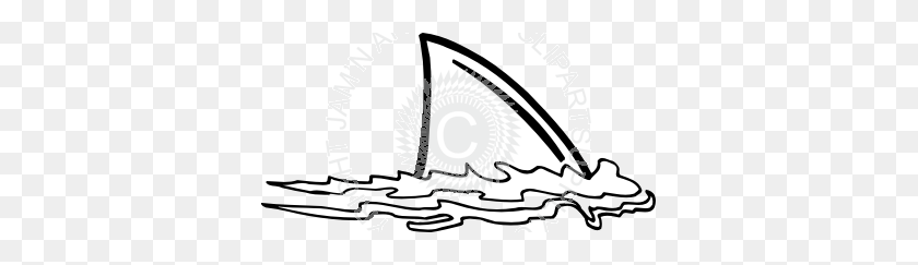 361x183 Shark Fin Clip Art - Shark Outline Clipart