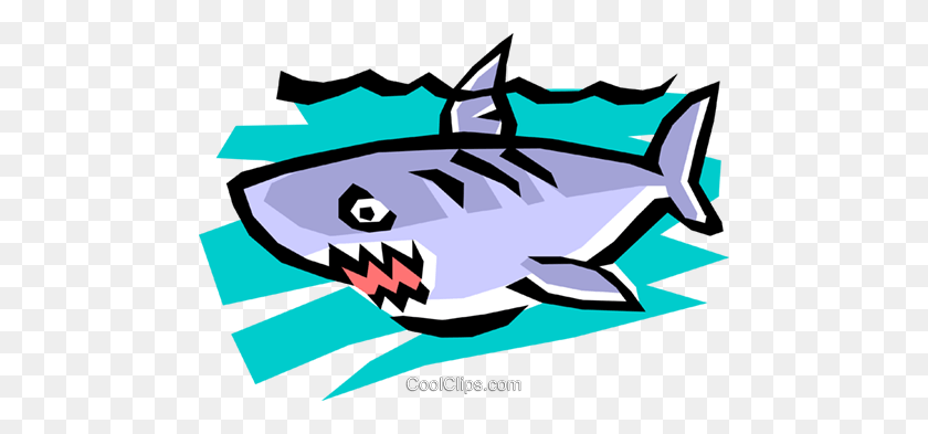 480x333 Shark Royalty Free Vector Clip Art Illustration - Free Shark Clipart