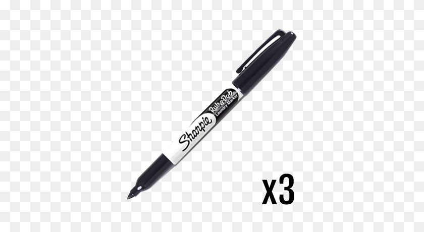 400x400 Sharpie Laundry Permanent Marker Pen Black - Sharpie PNG