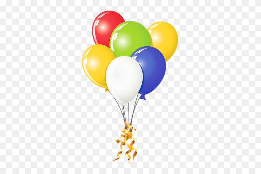 318x500 Шары И Все Для Поздравлений Png День Рождения Еда И Напитки - Желтый Воздушный Шар Клипарт