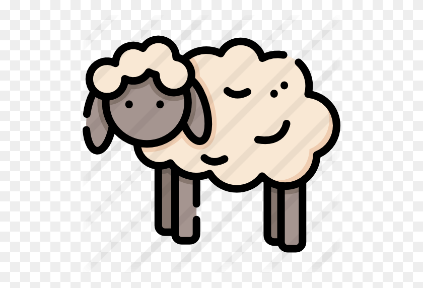 512x512 Овцы - Стая Овец Клипарт