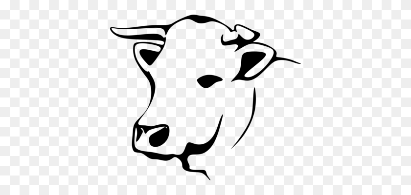 390x340 Sheep Bison Black And White Cattle Ox - Ram Clipart Black And White