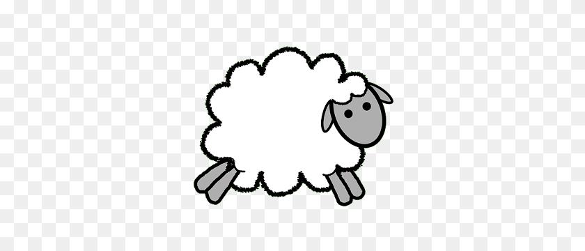 300x300 Sheep Black And White Funny White Lamb Vector Clip Art Vectors - Bighorn Sheep Clipart