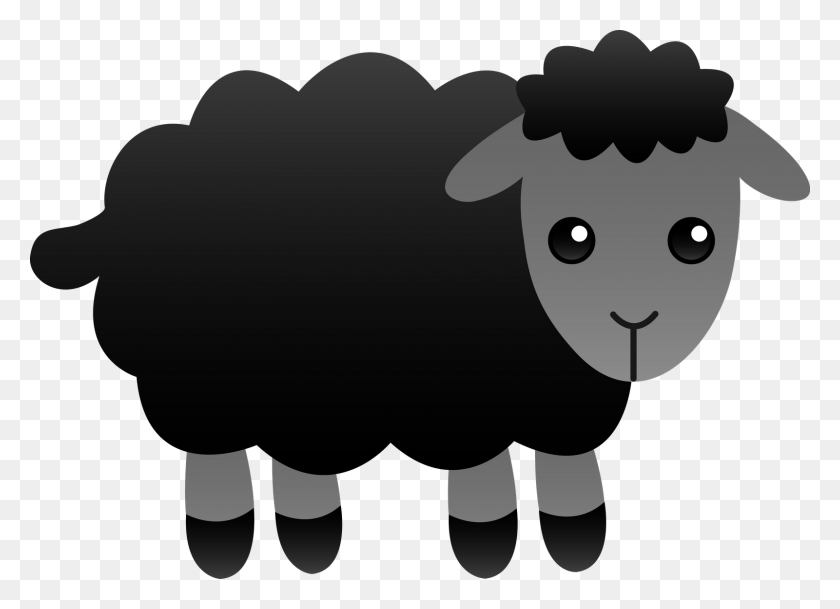 1600x1128 Овцы Черно-Белое Изображение Черной Овцы Клипарт Бесплатно - Ewe Clipart