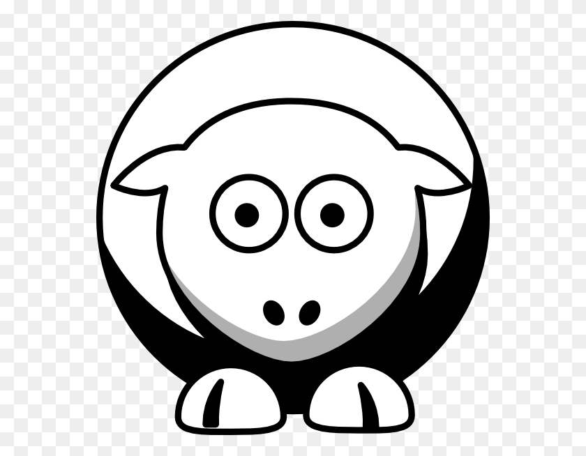 564x594 Sheep Brooklyn Nets Team Colors Png, Clip Art For Web - Clipart Sheep Black And White