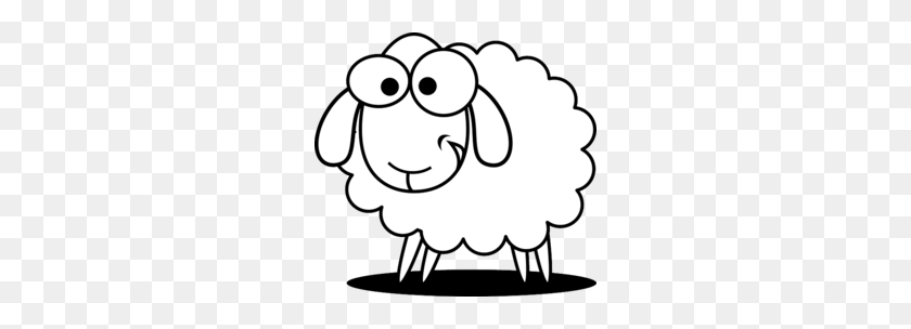 260x244 Sheep Clip Art Black And White Clipart - Baby Lamb Clipart