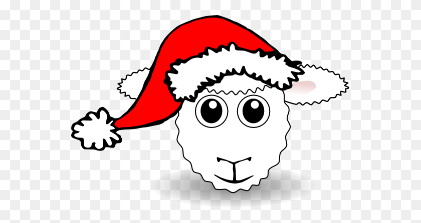 555x386 Sheep Clipart Christmas - Sheep Head Clipart