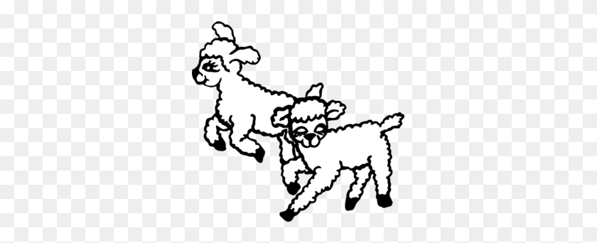 299x282 Прыжок С Овцами - Милый Ягненок Клипарт