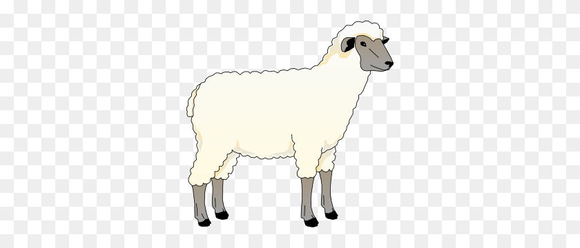 300x300 Sheep Ewe Clip Art Free Vector - Fur Clipart
