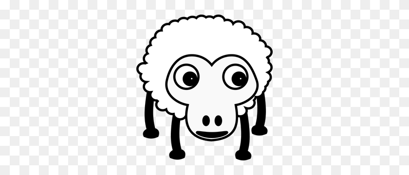 280x300 Sheep Free Clipart - Sheep Black And White Clipart