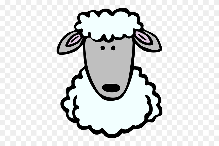 406x500 Sheep Free Clipart - Sheep Clipart Black And White