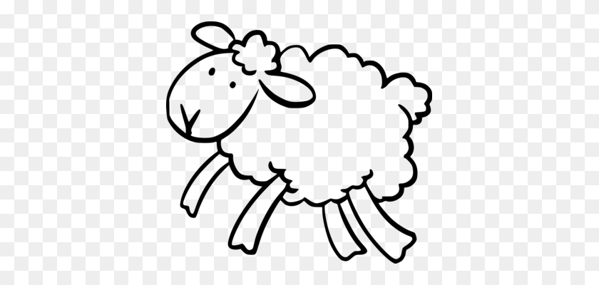 373x340 Овца Коза Млекопитающее Искусство Компьютерные Иконки - Лев И Ягненок Клипарт