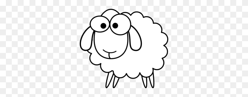 300x270 Sheep Lamb Clipart Black And White Free Clipart Images - Sheep Clipart