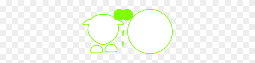 298x150 Sheep Lime Green Outline Clip Art - Sheep Clipart Outline