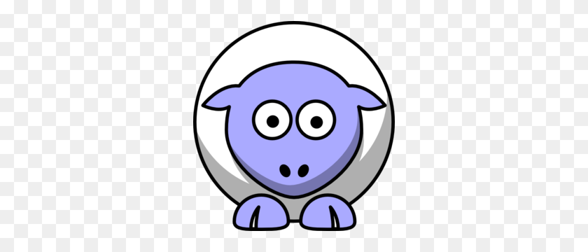 288x300 Sheep Looking Straight White With Periwinkle Face And White Nails - Sheep Face Clipart