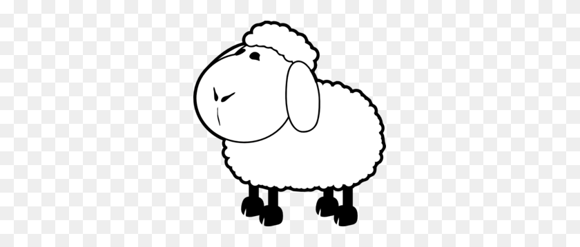 279x299 Sheep Outline Clip Art - Sheep Black And White Clipart